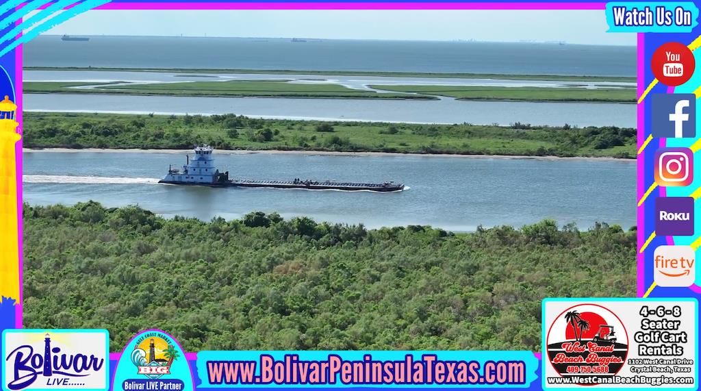 A Beautiful View Of Bolivar Peninsula, A Different Perspective From Port Bolivar, Texas.