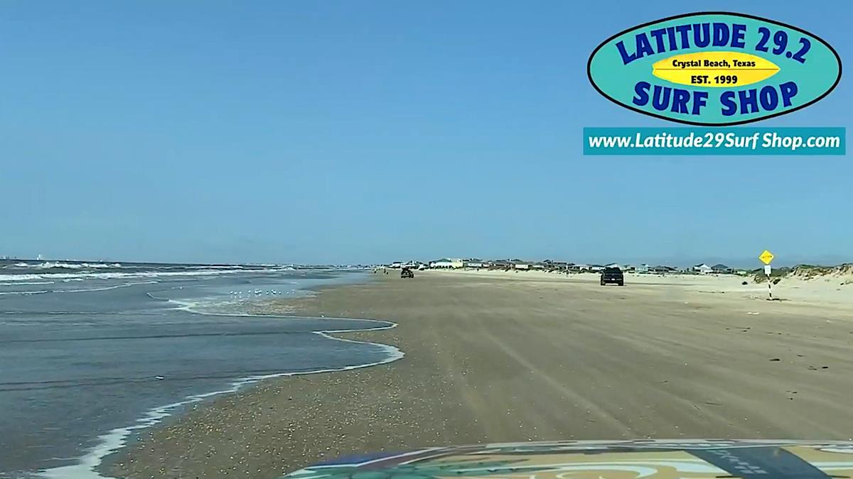Beachfront Lunchtime Drive In Crystal Beach, Texas.