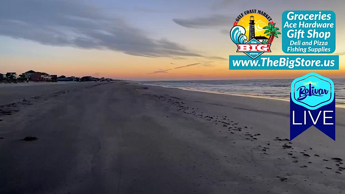 Bolivar LIVE And Painted Sky Sunrise In Crystal Beach, Texas