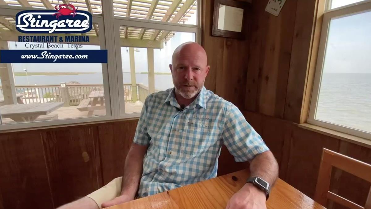 Breaking News With Brad At Stingaree Restaurant In Crystal Beach, Texas.