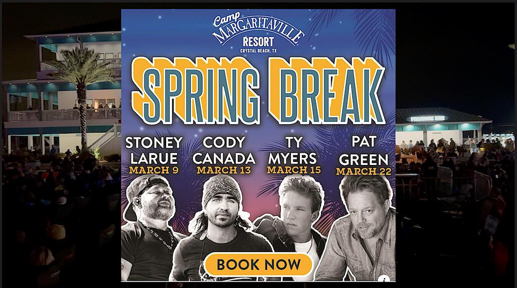 Camp Margaritaville Crystal Beach, Spring Break 2025 Beachfront