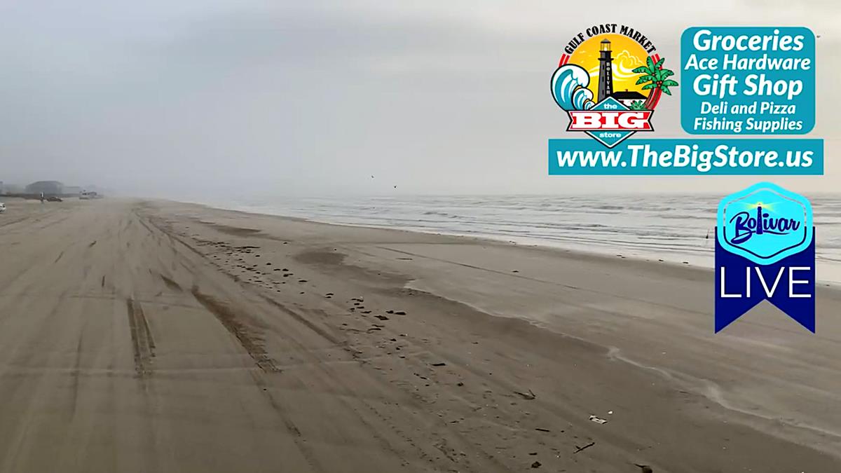 Clearing Skies Predicted Later Today On Bolivar Beachfront.