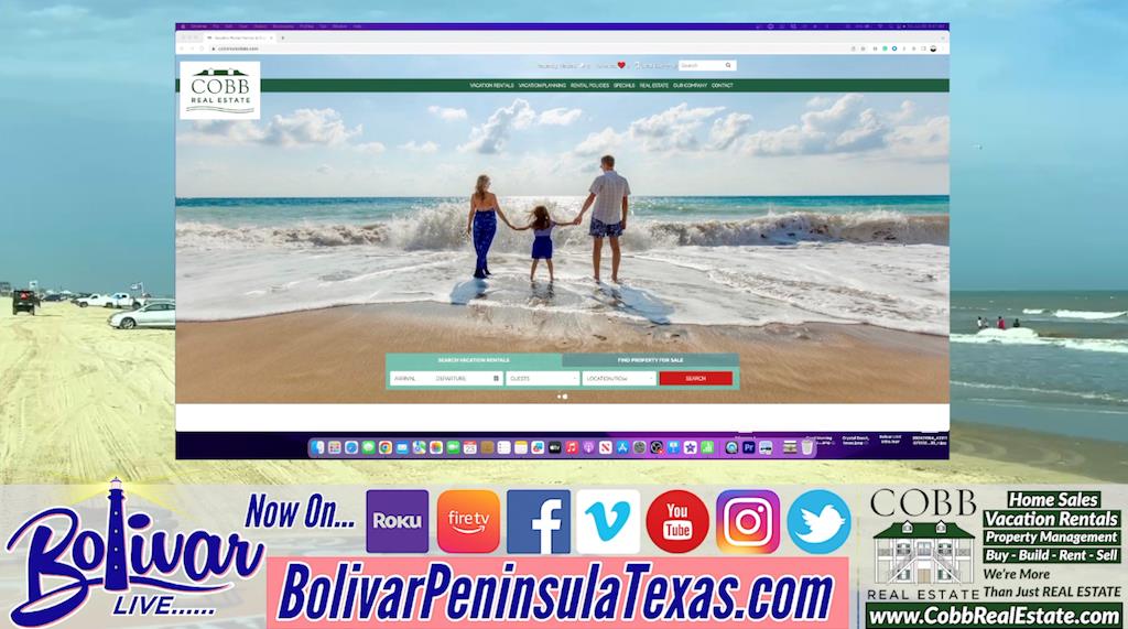 Custom Beach Houses For Rent From Cobb Real Estate In Crystal Beach, Texas.