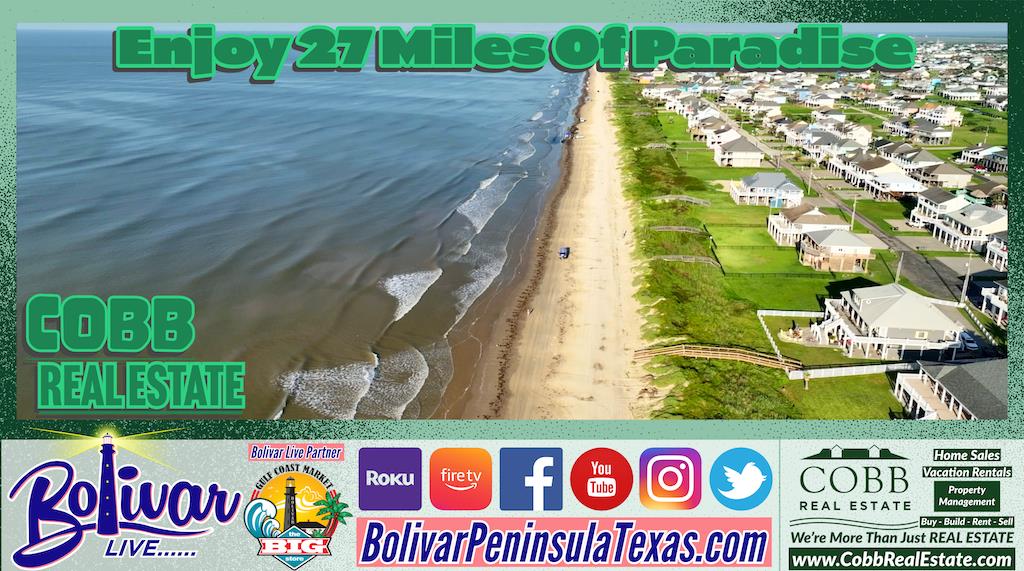 Enjoy 27 Miles Of Beachfront This Summer In Crystal Beach, Texas.