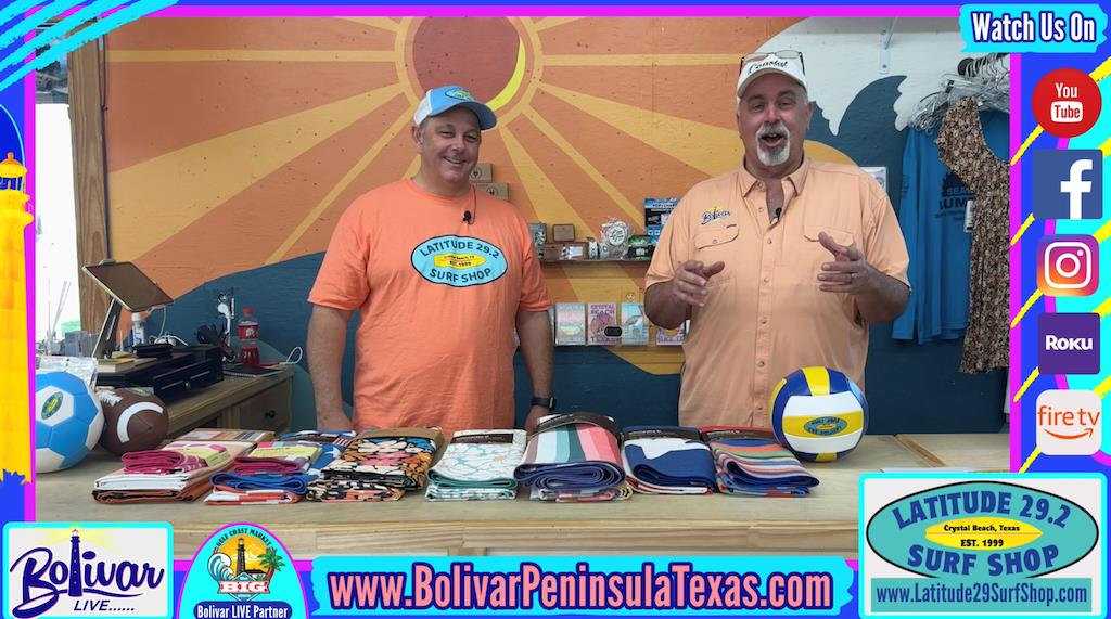 Explore Latitude 29 Surf Shop Beach Towels Perfect for Your Bolivar Peninsula Adventure