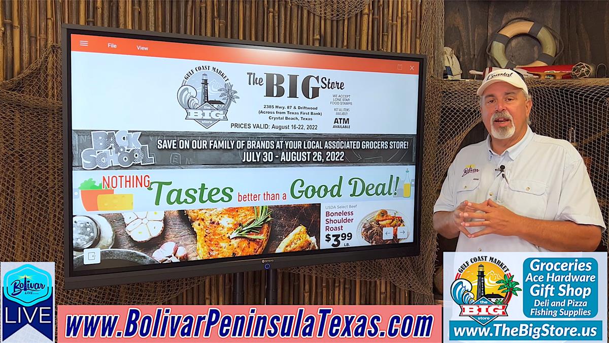 Gulf Coast Market In Crystal Beach, Texas, Weekly Sales Ad.