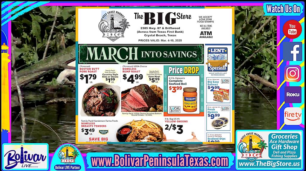 Hot Grocery Sales, Crystal Beach, Texas