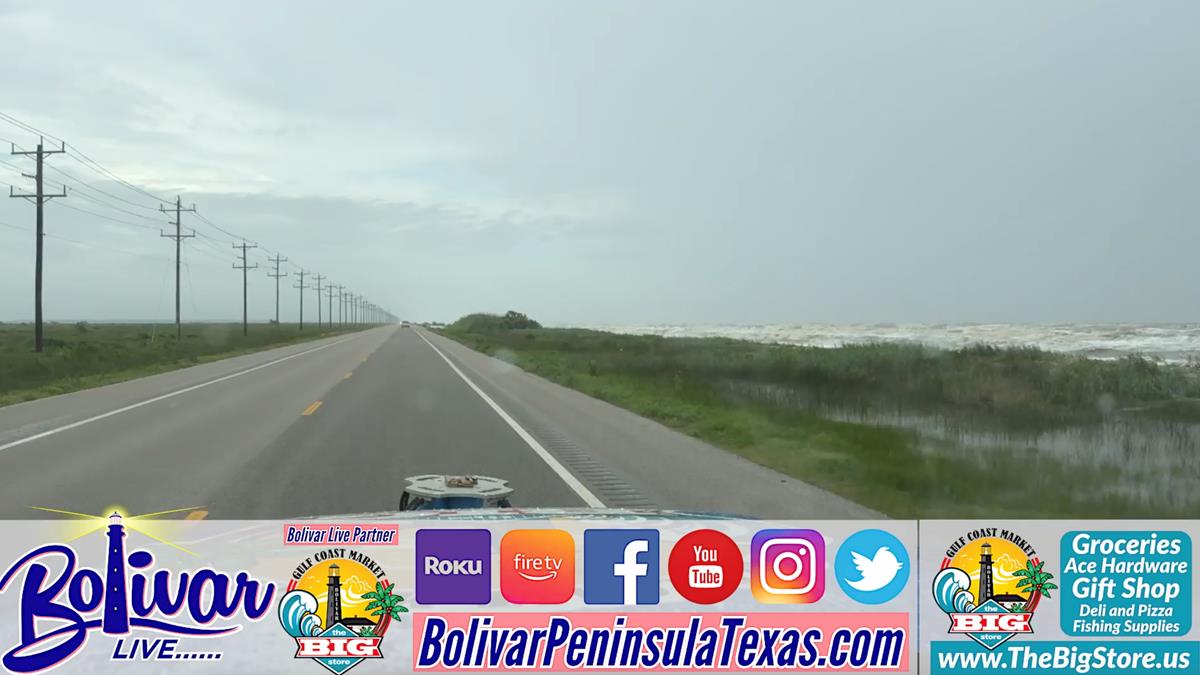Hwy 87 Travel On Bolivar Peninsula, Proceed With Caution This Morning.
