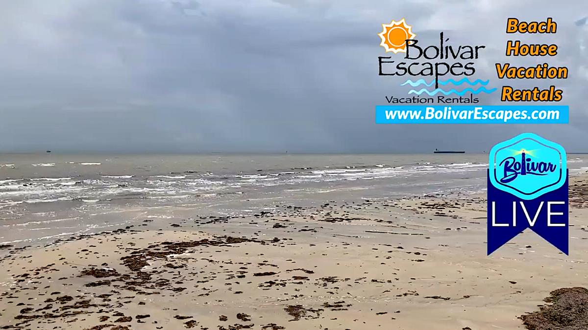 It's a day of dodging rain showers in Crystal Beach, Texas and all along Bolivar Peninsula.