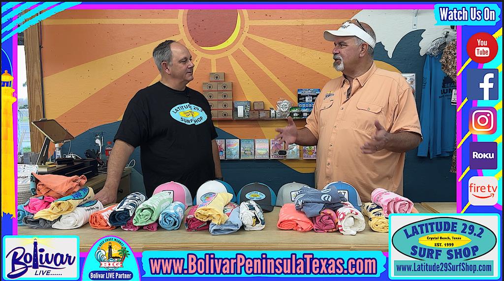 Latitude 29 Surf Shop, Crystal Beach, Texas T-Shirts