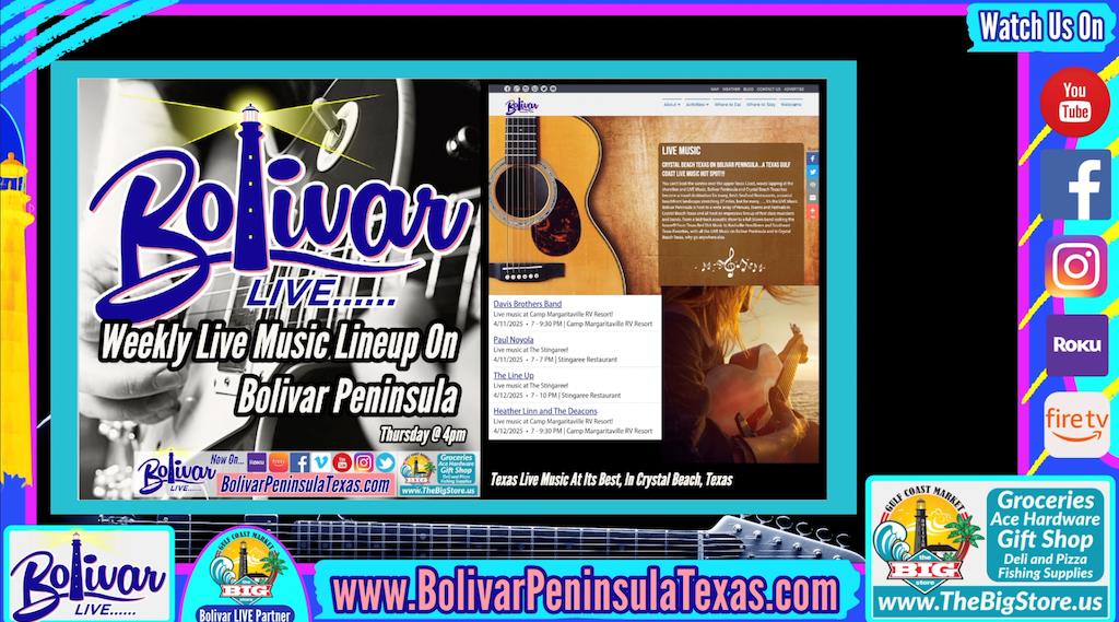 Live Music on Bolivar Peninsula – Bands Rocking Crystal Beach Spring 2025!