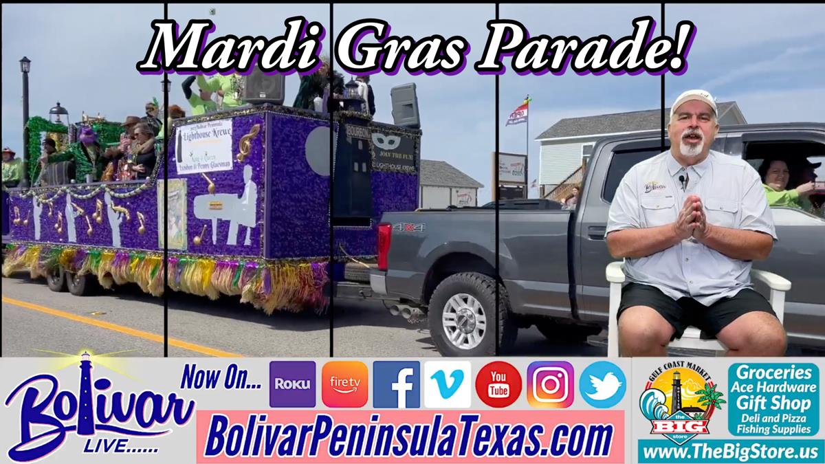 Monday Morning And Mardi Gras 2024 On Bolivar Peninsula.