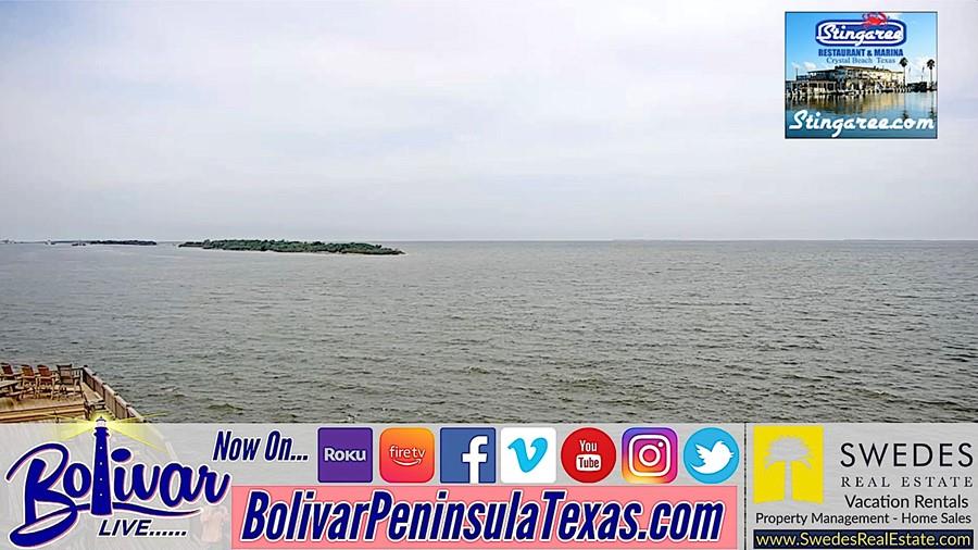 New East Galveston Bay Live Webcam At Stingaree Restaurant.
