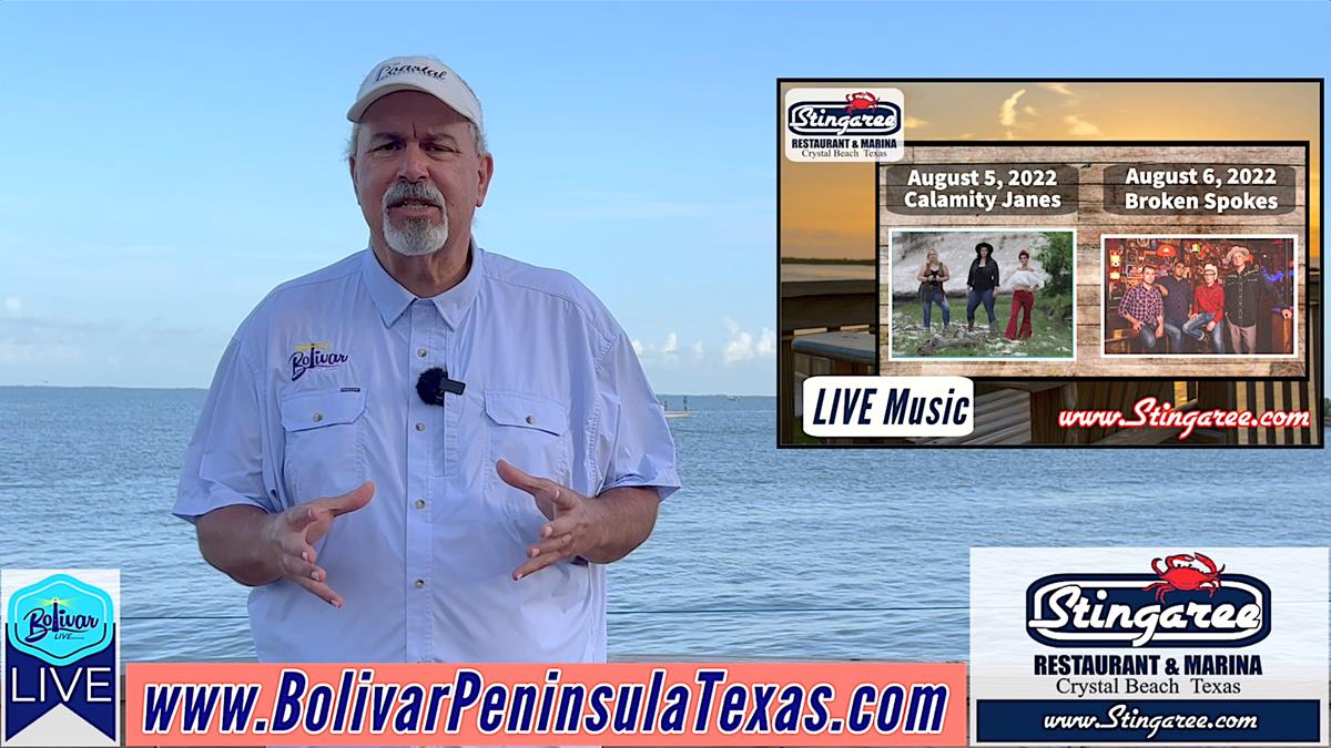 On The Dock At Stingaree Restaurant, It's Bolivar Live.