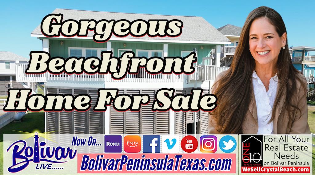 Real Estate Talk With Beth, Furnished Beachfront Home For Sale, Crystal Beach, Texas.