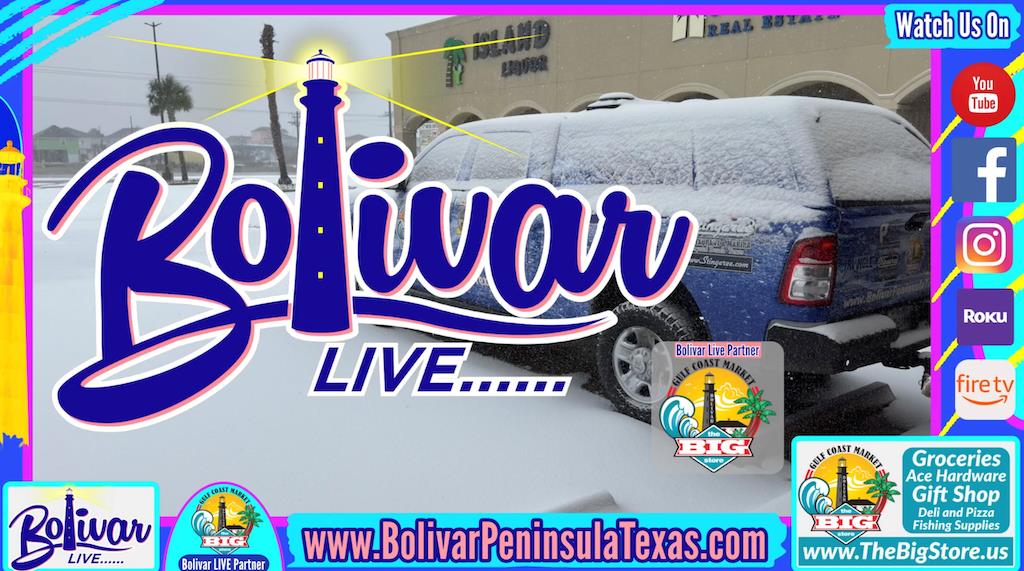 Sleet, Snow, Power Outage, And More In One Day, On Bolivar Peninsula.