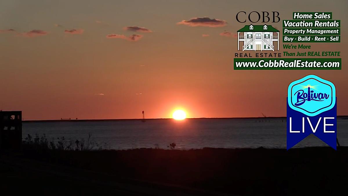 Sunset On Bolivar Peninsula Over Galveston Bay From Fort Travis