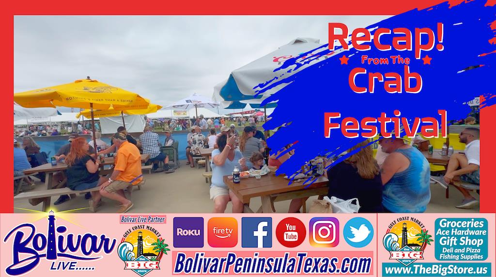 Texas Crab Festival, Monday Recap & Thank You To The Volunteers And Sponsors this year.