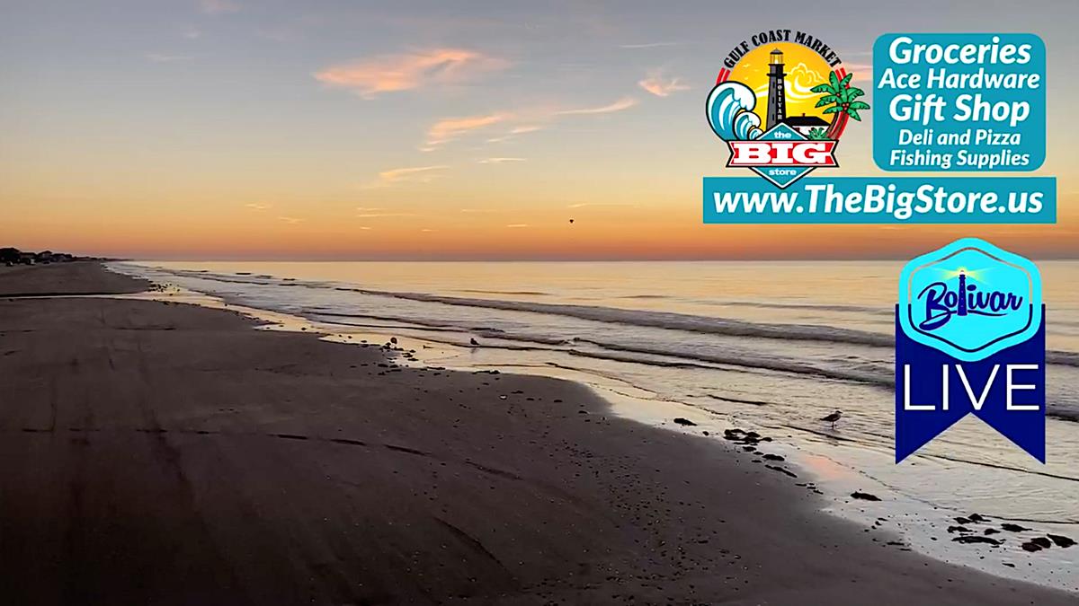 Twilight Beachfront View, Crystal Beach, Texas.
