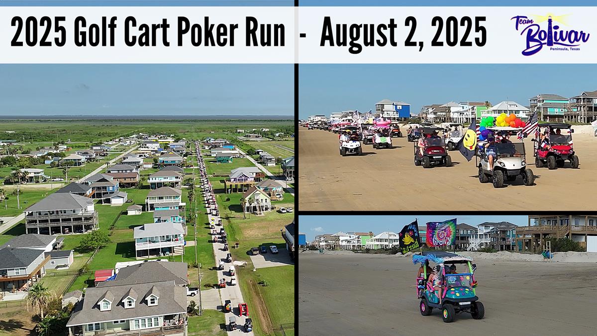 Bolivar Peninsula Golf Cart Poker Run 2025.