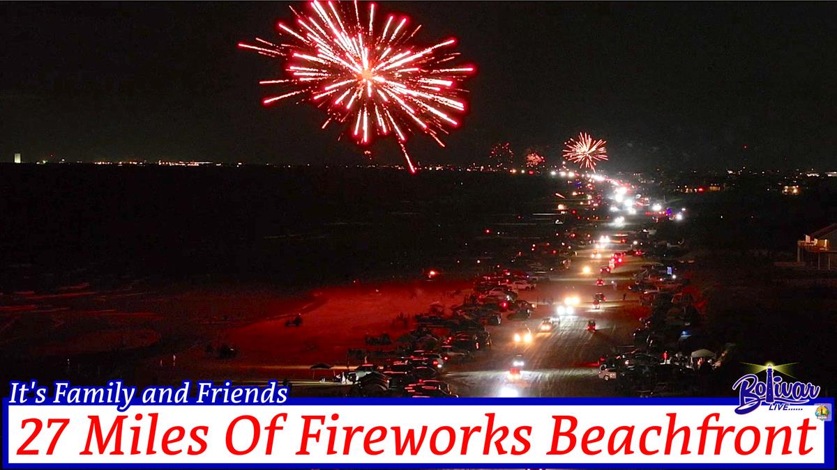 Fireworks Beachfront, July 4, 2025 Celebration Bolivar Peninsula