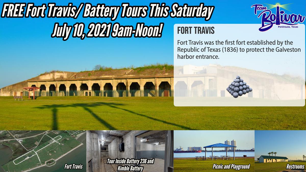 Free Fort Travis Battery Tours