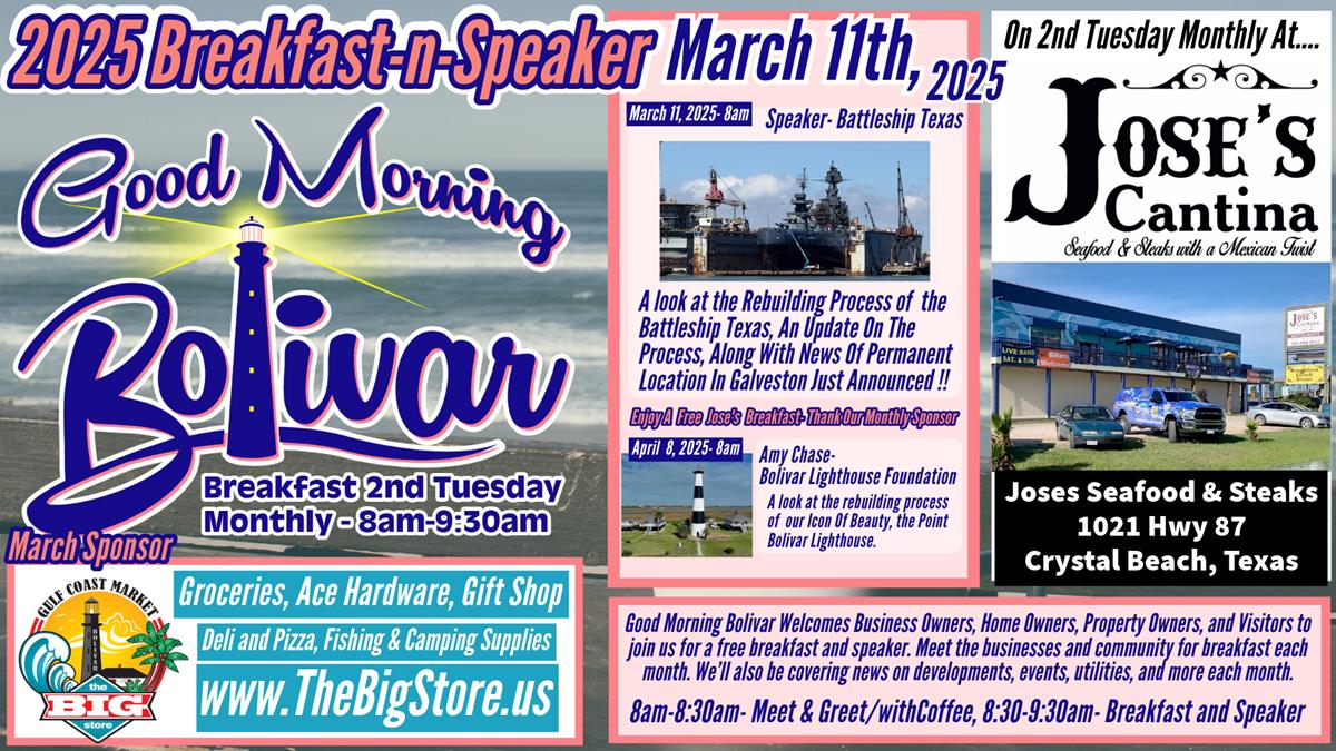 Good Morning Bolivar, FREE Breakfast With A Speaker