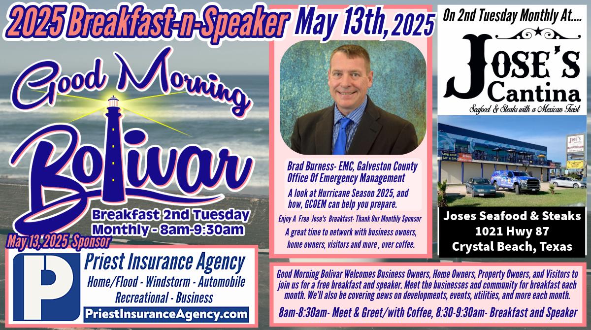 Good Morning Bolivar, FREE Breakfast With A Speaker