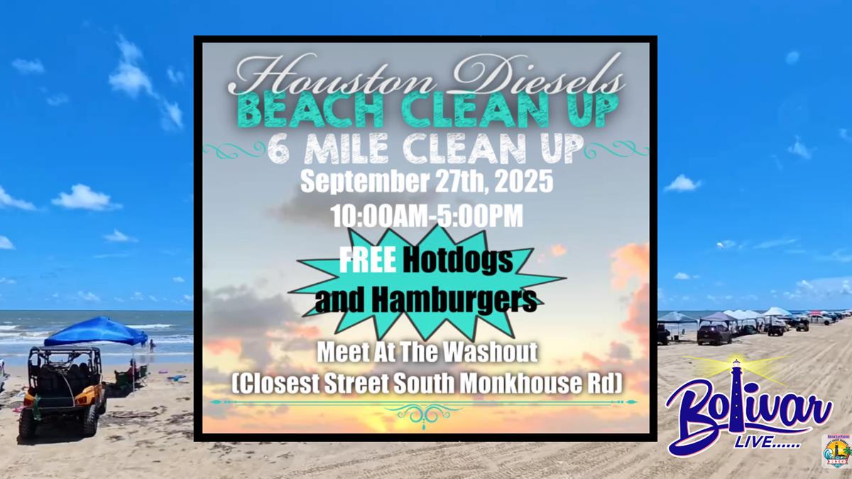Houston Diesels Beach Clean Up 