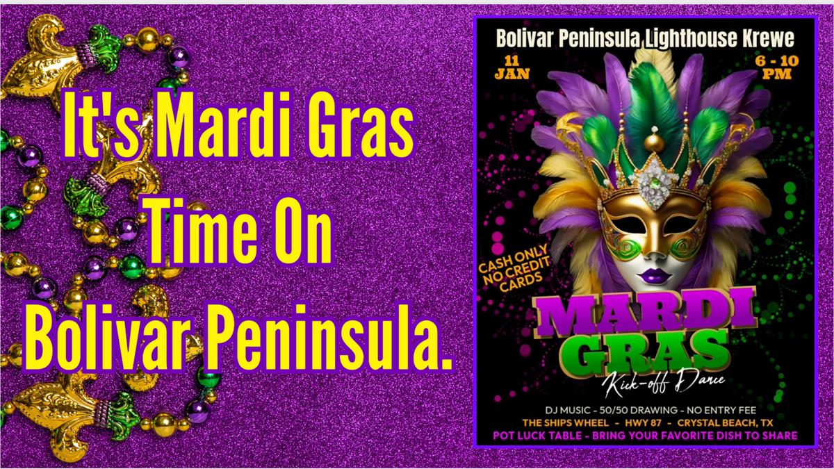 Lighthouse Krewe Mardi Gras Kick-off Dance On Bolivar Peninsula.