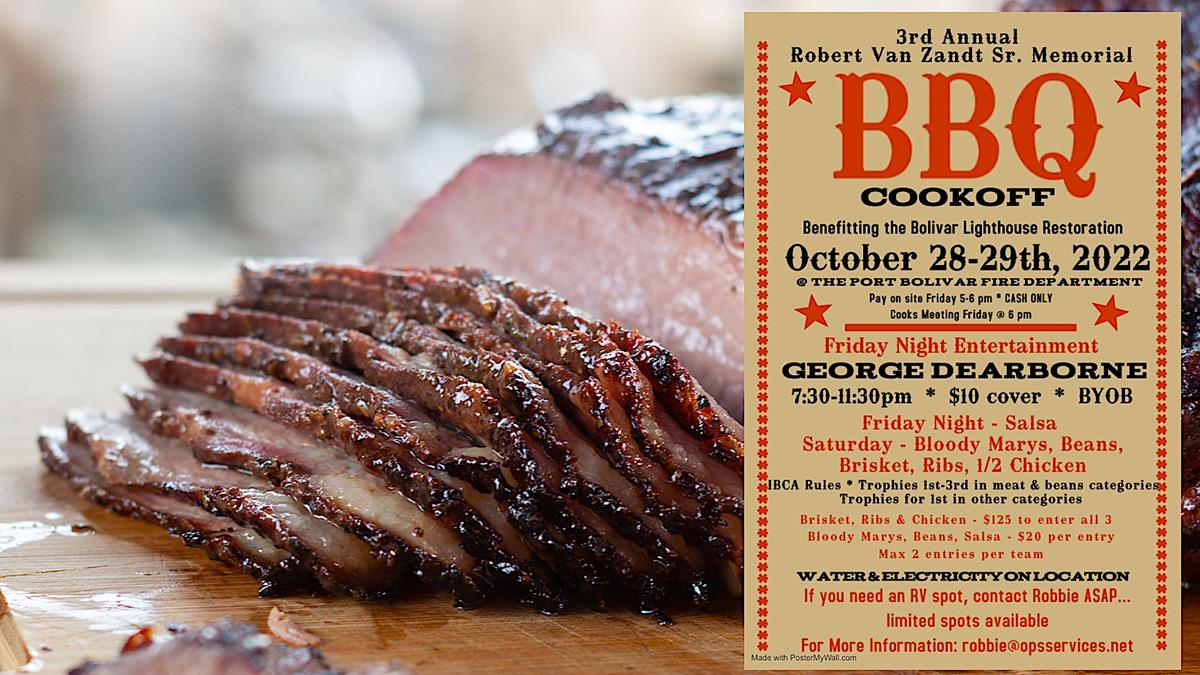 Robert Van Zandt Sr. Memorial 3rd Annual BBQ Cookoff